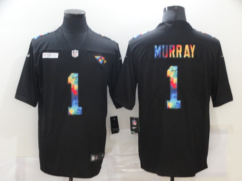 Men's Arizona Cardinals #1 Kyler Murray 2020 Black Crucial Catch Limited Stitched Jersey